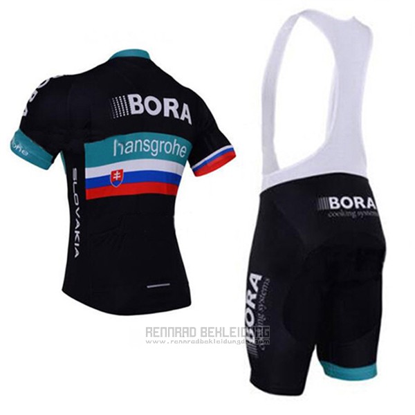 2017 Fahrradbekleidung Bora Hansgrohe Shwarz Trikot Kurzarm und Tragerhose - zum Schließen ins Bild klicken